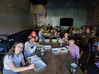 Students eating lunch