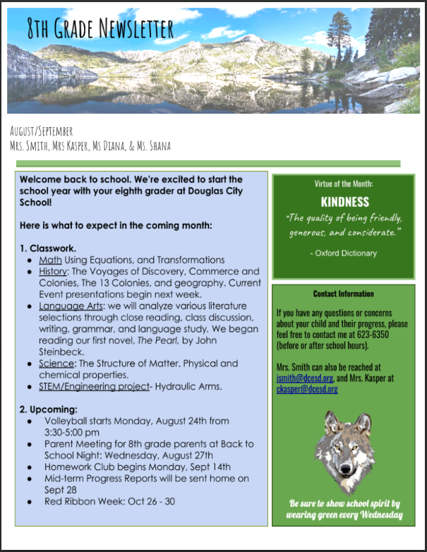August Newsletter