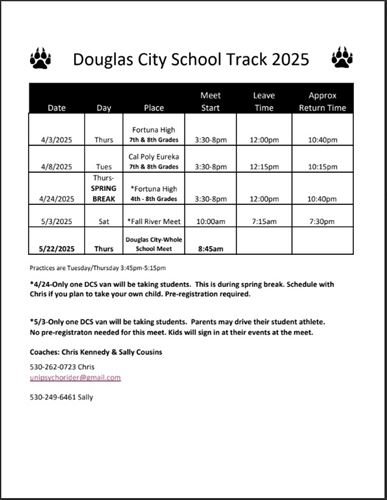 Track Schedule