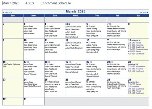 March ASES Enrichment