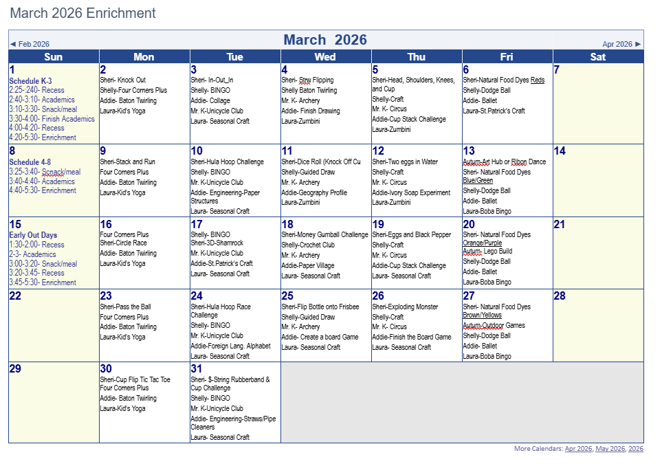 ASES Calendar for November 2025